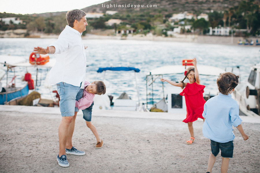 Family evening on Crete